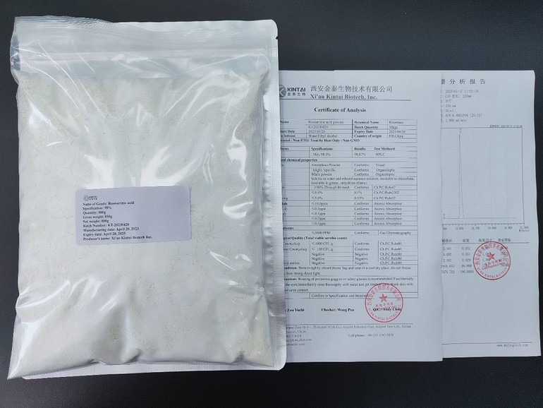 The rosmarinic acid series of products launched by XIAN KINTAI BIOTECH INC The rosmarinic acid series of products launched by XIAN KINTAI BIOTECH INC